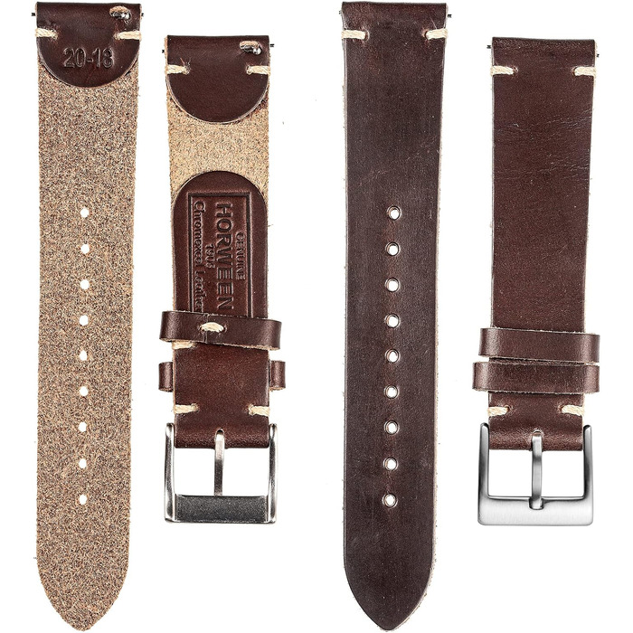 Шкіряний ремінець для годинника Horween Vintage з швидкознімним кріпленням, коричневий, 20 мм