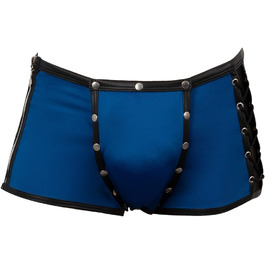 Боксерки чоловічі Orion знімний мішечок, шнурівка, блискавка, XL, блакитний/чорний