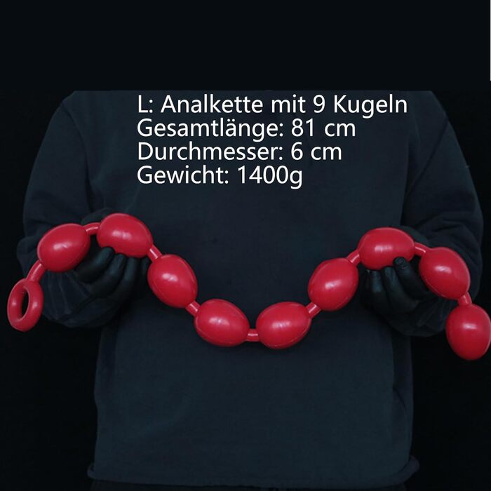 Анальні кулі LZMYZ з силікону, набір 6 розмірів для стимуляції, анальні кульки та дільдо, для чоловіків та жінок (XL, 6 см)