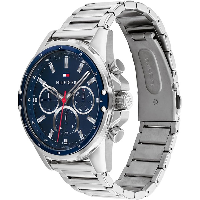 Чоловічий кварцовий годинник Tommy Hilfiger Multi Zifferblatt (Сріблястий/Темно-синій)