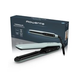 Випрямляч для волосся Rowenta Thermoglide SF5120 з керамічними пластинами, регулюванням температури та поворотним кабелем, синій