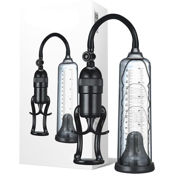 Вакуумна помпа для збільшення пеніса, ручна, з силіконовою трубкою та ручкою. Тренажер для ерекції, іграшка для чоловіків