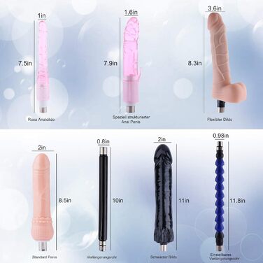 Секс-машина з дилдосами та мастубатором, Love Machine з 8 насадок-дилдо, секс-іграшки для жінок та чоловіків