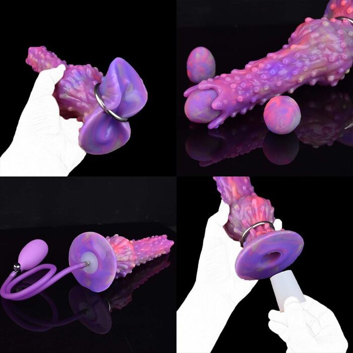 NAIXBTY Світлячковий Інопланетний Овопозитор Дільдо, Пневматичний Фентезі Інопланетний Дільдо з П'ятьма Світлячками, G-Spot Мастурбатор, Секс-Іграшка Екстремальна для Жінок та Чоловіків, Секс-Яйце, Анальний Плагін Дільдо