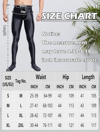Чоловічі лосини-легінси, блискучі, з підтягнутим силуетом, з підтяжками, напівпрозорі, чорні, розмір L