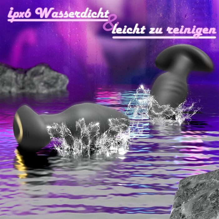 Анальний плагін для жінок та чоловіків: вібратор з керуванням через додаток, силіконовий, 10 режимів