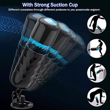 Електричний мастурбатор для чоловіків Guspiun з пультом дистанційного керування, 7 телескопічних функцій та 7 обертових режимів. Масажер для чоловічих статевих органів, еротичний масаж