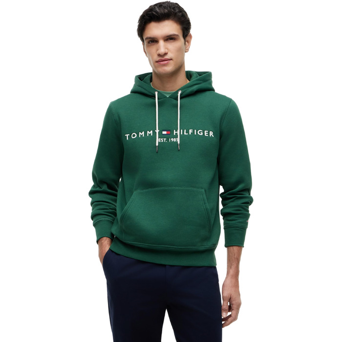 Чоловічий худі Tommy Hilfiger з капюшоном та логотипом Toy Logo, колір Street Green, розмір XL