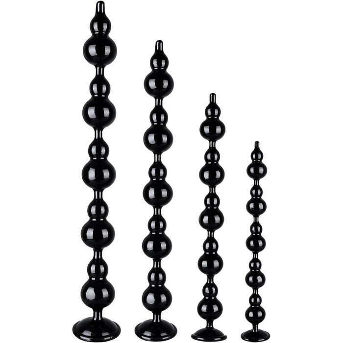 Анальний масажер з намистин для стимуляції простати, анальний дільдатор, Butt Plug, SM іграшки для дорослих (прозорий)