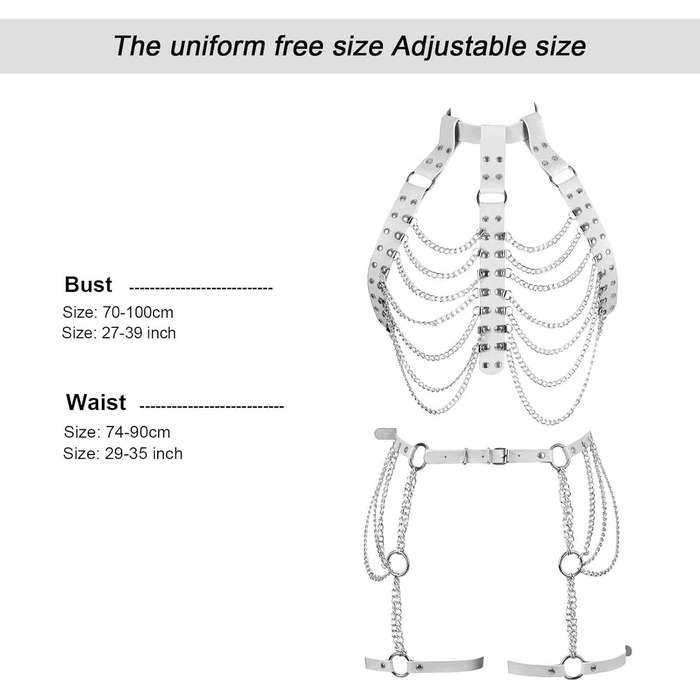 Жіночий комплект білизни: тілесний ланцюжок, набедрена стрічка, стрічка для панчіх, підтяжки