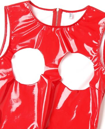 Жіночий сексуальний комбінезон GRRKDFQ з вирізом на промежині, червоний, розмір 4XL