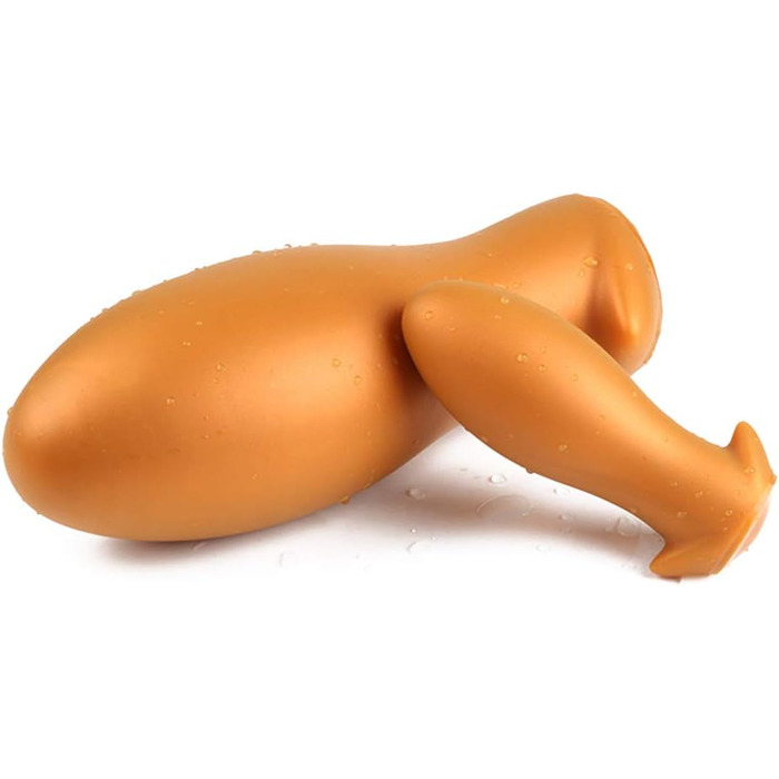 Силіконовий анальний плаг Jinqian для пар (золотий)