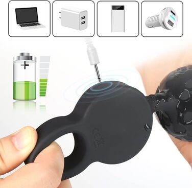 Анальні кулі вібратор із 10 режимів вібрації, 3 моторами та анальною ланцюжком. Стимулятор G-точки, простати, анальних кулястих вставок для чоловіків, жінок, пар.