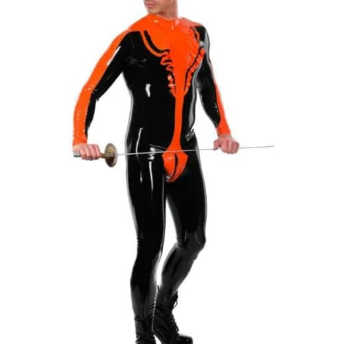 Комбінезон з латексу GAYLOP, чорний, для перегонів, вечірок, ролей, ручної роботи, 0.4 мм, XS-XXL