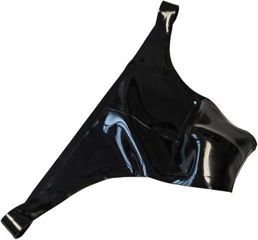 Чоловічі труси G-string з латексу GREEFEI, чорні, ручної роботи, Tanga, XL