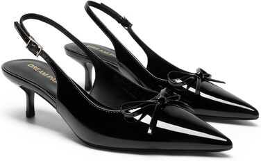 Жіночі туфлі-слінгбеки DREAM PAIRS на підборах kitten heel, чорні, розмір 39 EU