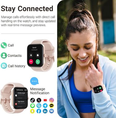 Смарт-годинник TOZO S4 для жінок та чоловіків, Bluetooth-дзвінки, 1.78
