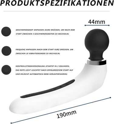 Вібратор для жінок з 20 рівнями інтенсивності, сексуальні іграшки для дорослих, IPX6 водонепроникний