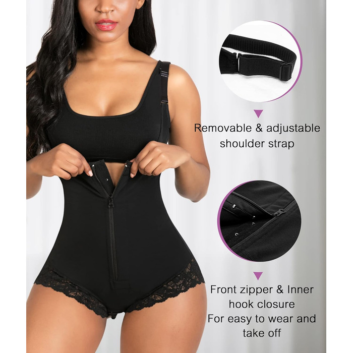 Корсет YIANNA для фігури: чорний боді-шейпер з ефектом баунти, S - для ідеальної фігури