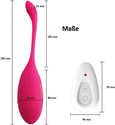 Вібратор JOY DeLuxe з пультом дистанційного керування - віброяйце з силікону, USB-зарядка