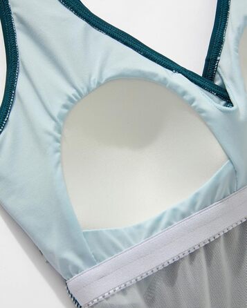 Сексуальний купальник RXRXCOCO V-подібний виріз, корегуючий животик, з відкритою спиною, з чашками, сапфірово-синій