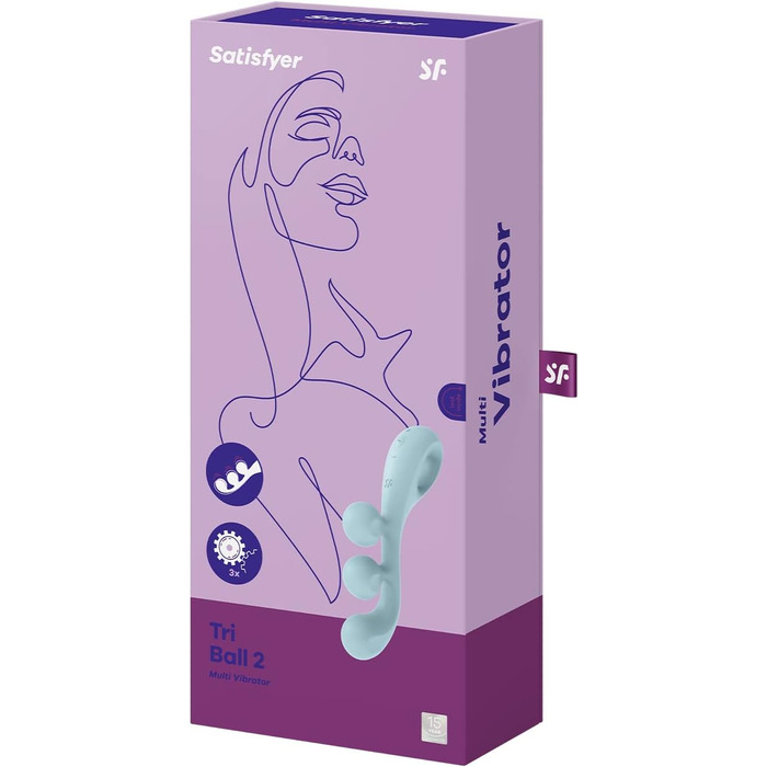 Vibrator Satisfyer Tri Ball 2 з 3 м'ячами | Стимулятор для кліторальної, вагінальної та анальної насолоди | 10 програм, водонепроникний (IPX7), 18 см