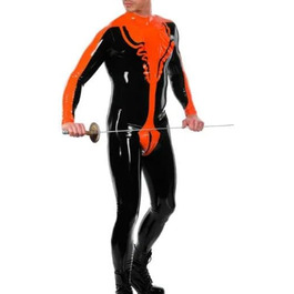 Комбінезон з латексу GAYLOP, чорний, для перегонів, вечірок, ролей, ручної роботи, 0.4 мм, XS-XXL