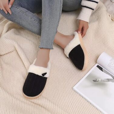 Жіночі зимові капці NineCiFun з плюшу та ефектом пам'яті (Memory Foam), протиковзкі, сіро-білі, розмір 36/37 EU