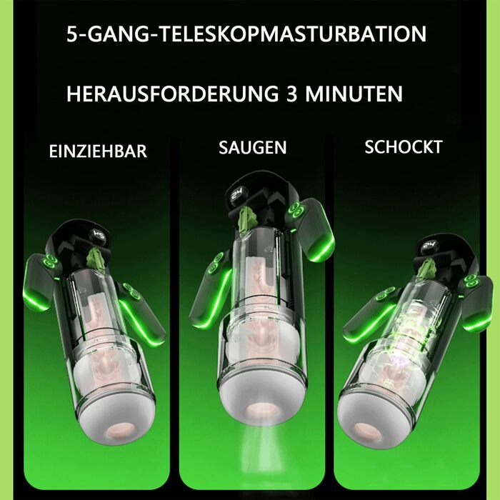 Електричний мастурбатор для чоловіків 3-в-1 з подвійними ручками, 10 швидкостей, реалістична вагіна, портативний секс-іграшка