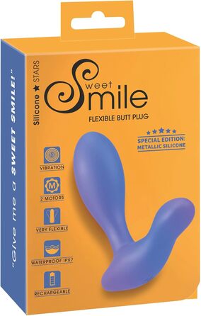 Вібратор Sweet Smile Flexible - 3,3 см (Анальний, Металевий, Синій)