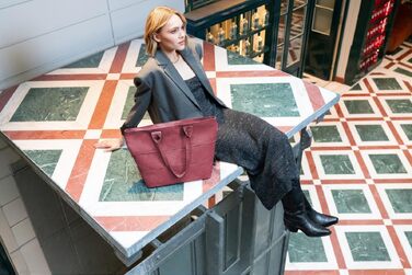Універсальна сумка-шопер reisenthel shopper e1 Twist Maroon, містка сумка для покупок