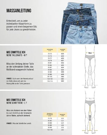 Чоловічі джинси LEE Relaxed Tapered Fit Extreme Motion, колір Zander, розмір 30W/32L