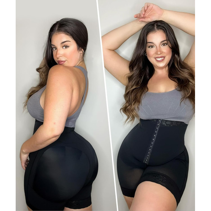 Корсет-боді YIANNA для корекції фігури, чорний, без бретелек (M)