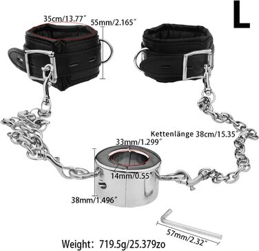 Металевий кільце для статевого члена з шкіряними наручниками, розтягувач яєчок, вага для яєчок, для чоловіків. Іграшки для дорослих, BDSM, Бондаж