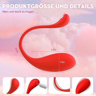 Вібратор жіночий з пультом дистанційного керування, 9 режимів, для інтимної насолоди. Червоний