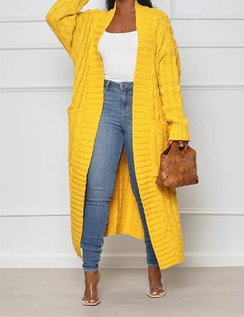 Жіночий піжамний комплект 3 шт.: теплий піжамний костюм з капюшоном, Sherpa, нічна сорочка, шорти на пупок (XL, кардиган, жовтий)