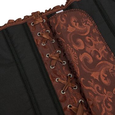 Корсет жіночий готичний, корсаж вінтажний, корсет піратський чорного кольору, великі розміри 3XL