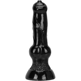 Великий дилда з сильним присоском: чорний дилда, тигрова форма, для чоловіків та жінок, середнього розміру