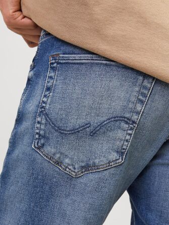 Чоловічі джинси Jack & Jones Slim Fit JJIGLENN синього кольору, denim