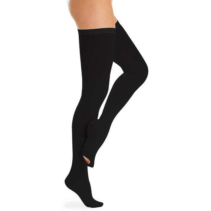 Компресійні панчохи проти тромбів Relaxsan M2370A (1 пара) для жінок та чоловіків, 18-23 mmHg, без шнурівки, унісекс, клас 1 (чорні, L)