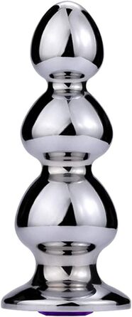 Анальний плагін з нержавіючої сталі з кристалами для простати - стимуляція, мастурбація (3 кульки)