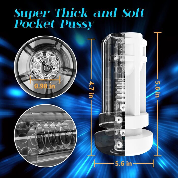 Електричний мастурбатор YcsLust з 10 вібраціями та 3 режимами насосу - для чоловіків