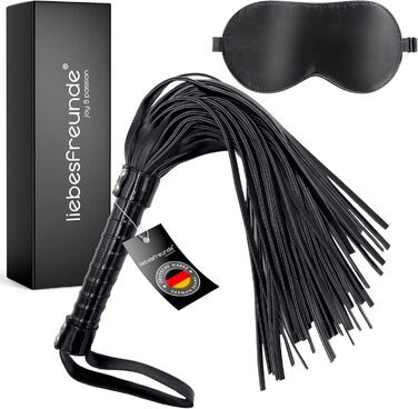 Пета для БДСМ-ігор Liebesfreunde® – Флогер, жорсткий та м'який, з маскою для очей