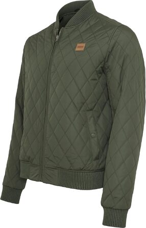 Чоловіча стібана куртка Urban Classics Diamond Quilt Jacket, оливкова, розмір 4XL