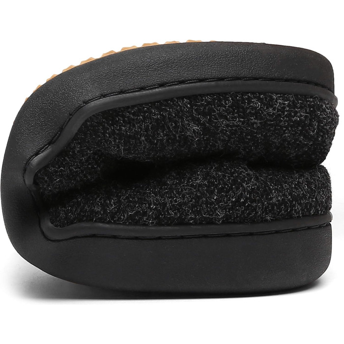 Чоловічі зимові теплі капці Mishansha з ефектом пам'яті (Memory Foam), плюшеві домашні тапочки, чорні, розмір 42 EU