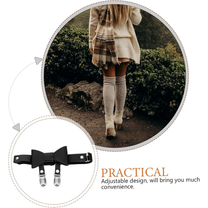 Затискач для панчіх Minkissy: регульований ремінь для ніг, стрічка-тримач, металевий, чорний