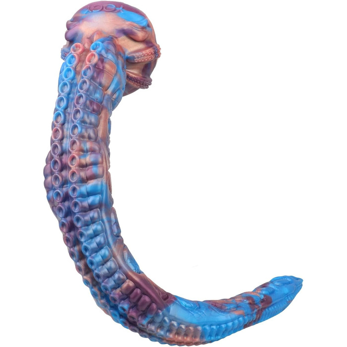 Анальний стимулятор-аналог з кракеном, XL, синій (63.5 см)