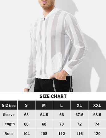 Чоловіча сітчаста сорочка-майка Casey Kevin Herren з прозорою вставкою, розмір M, колір білий