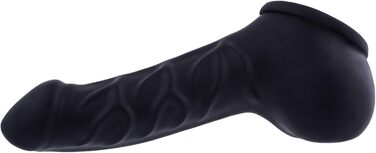 Чохол для пеніса з латексу Franz Schaft, 14 см, чорний - міцний, з мішком та вираженою головкою, виготовлено в Німеччині