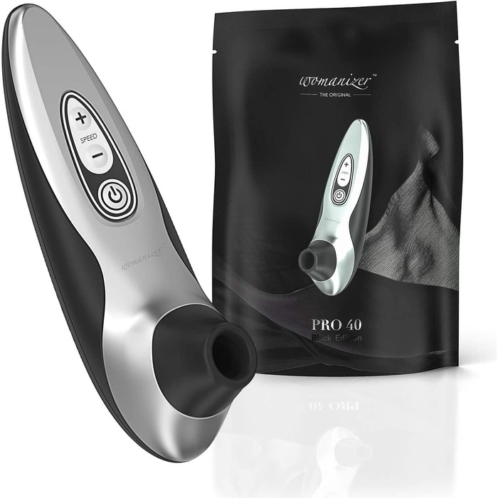 Womanizer Pro 40 - вібратор для клітора, 6 рівнів інтенсивності, вологостійкий, magenta/чорний